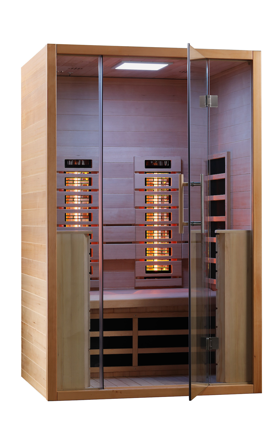 VITALhome Sunlight 120 Infrarotkabine Infrarotstrahler inkl. Frontstrahler-Set ca. 120x105x190cm