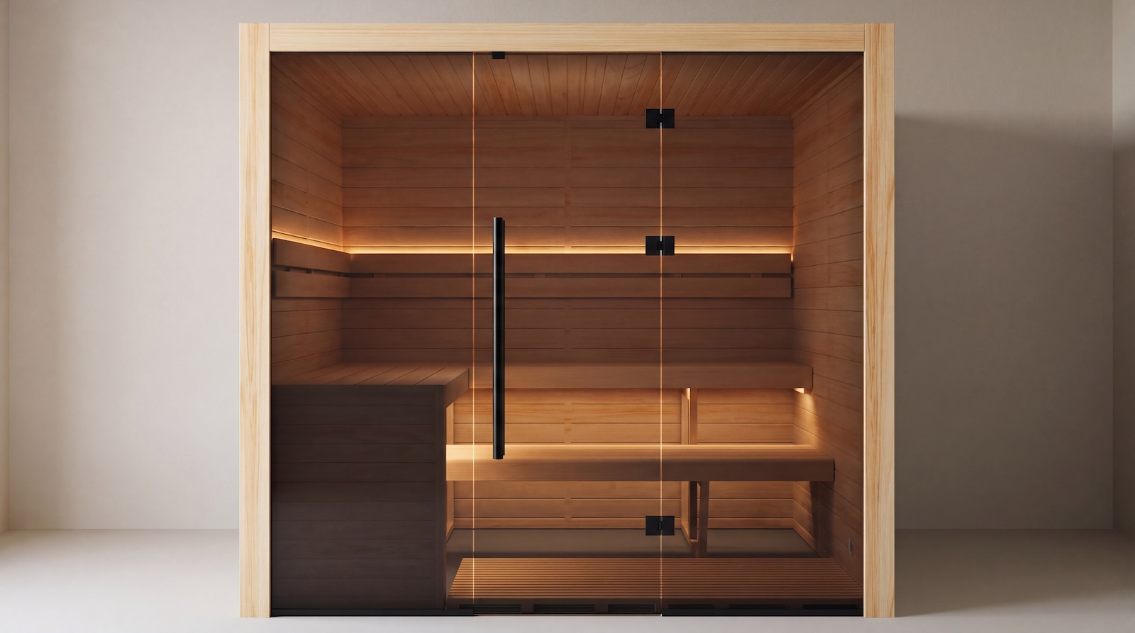 Hekla Traditional 210X Scandi Sauna für 4-5 Personen Saunakabine 210x200x210 cm