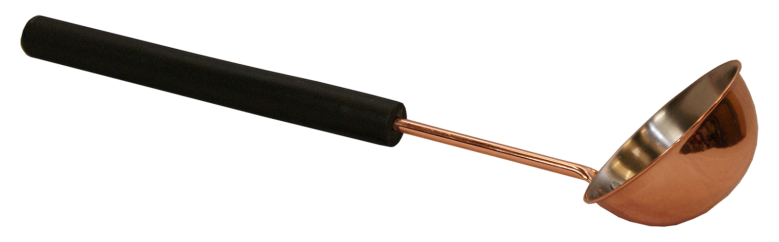 Nikkarien Saunakelle Edelstahl Kupfer Ø 11 cm schwarzer Holzgriff 10254