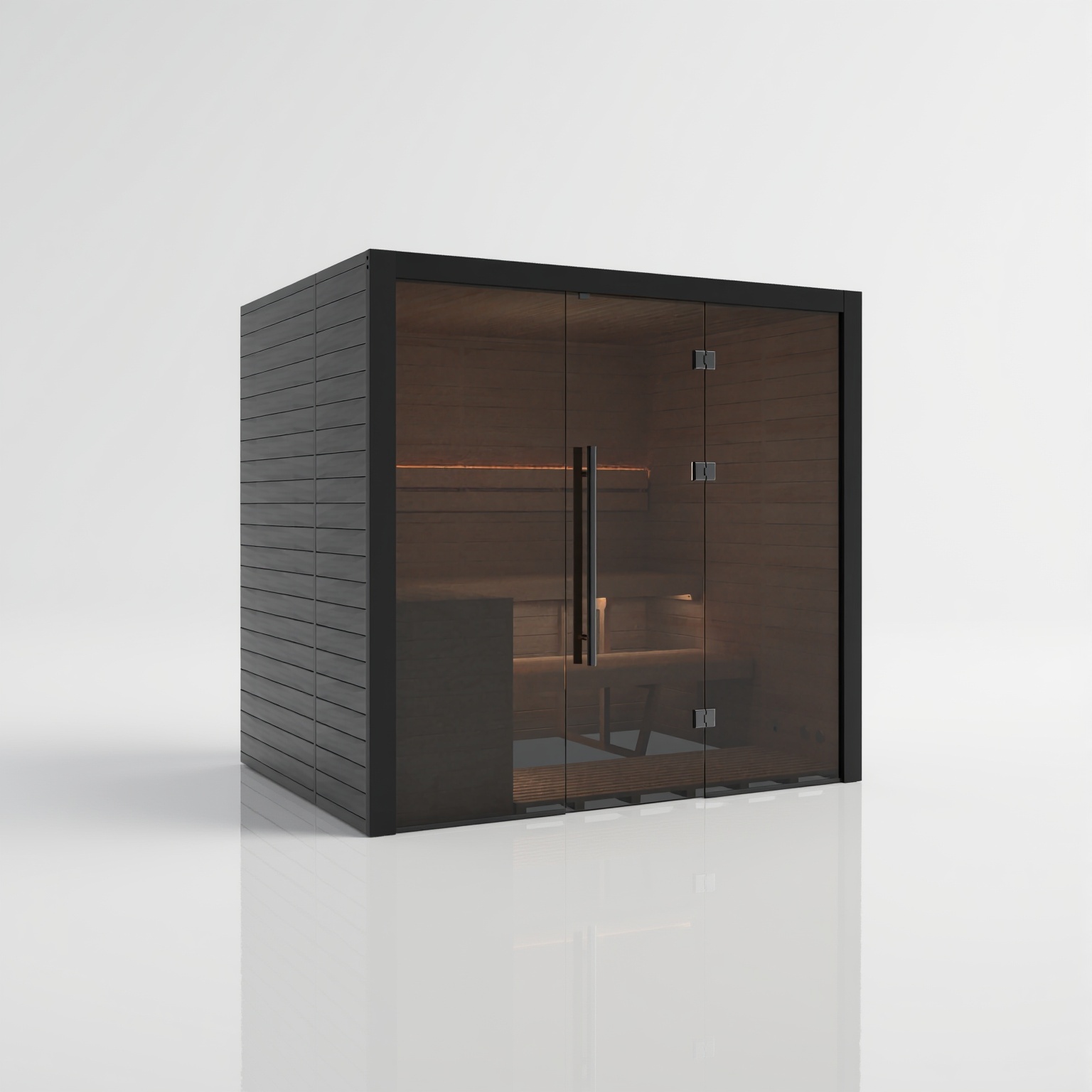 Hekla Traditional 210 Nero Sauna für 3-4 Personen Saunakabine 210x160x210 cm