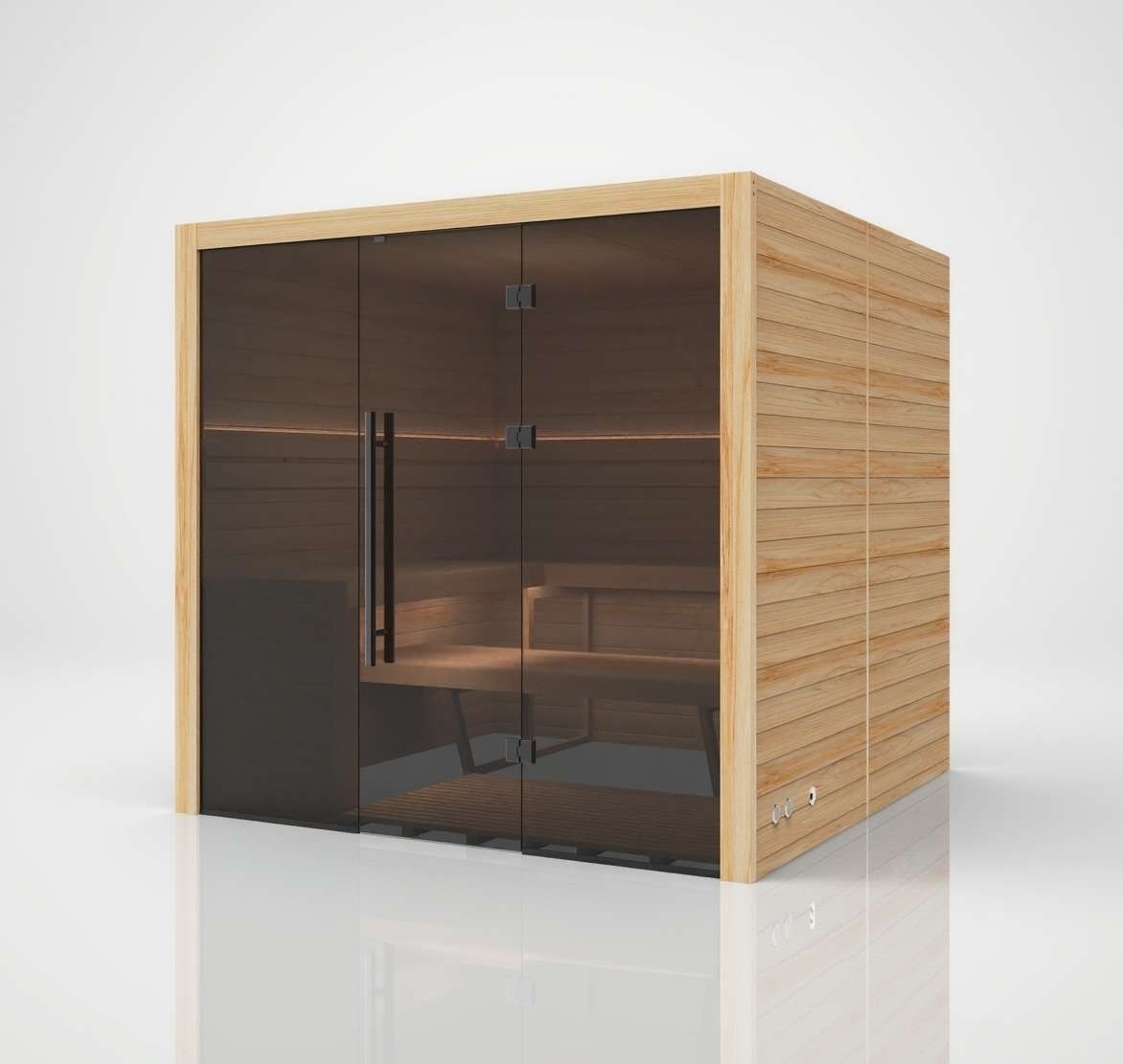 Hekla Traditional 210X Scandi Sauna für 4-5 Personen Saunakabine 210x200x210 cm