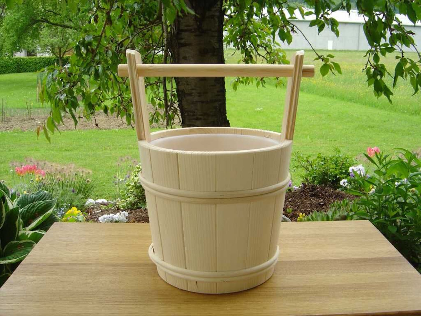 Achleitner Sauna Aufgusskübel Fichtenholz 5 ltr. mit Tragegriff 761 Achleitner Sauna Aufgusskübel Fichtenholz 5 ltr. mit Tragegriff 761