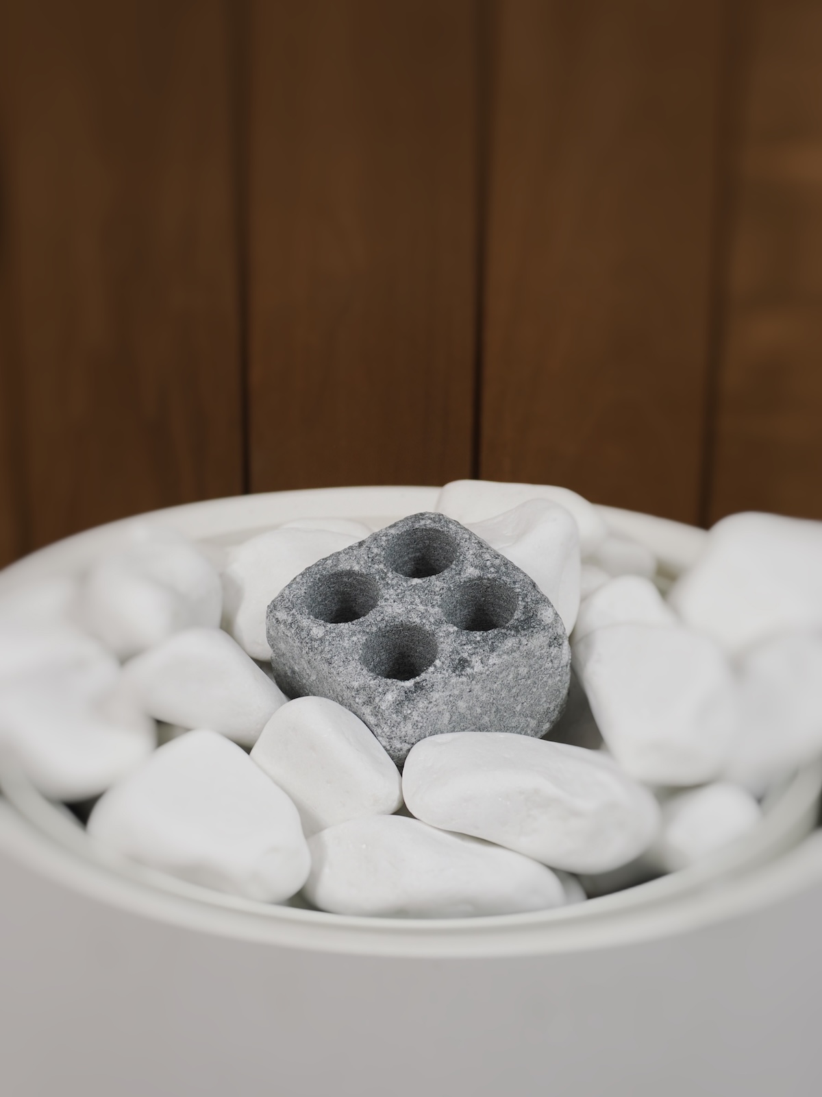 Hukka Design Höyrykivi Dampfstein aus Speckstein für Saunaofen mit Aufguss