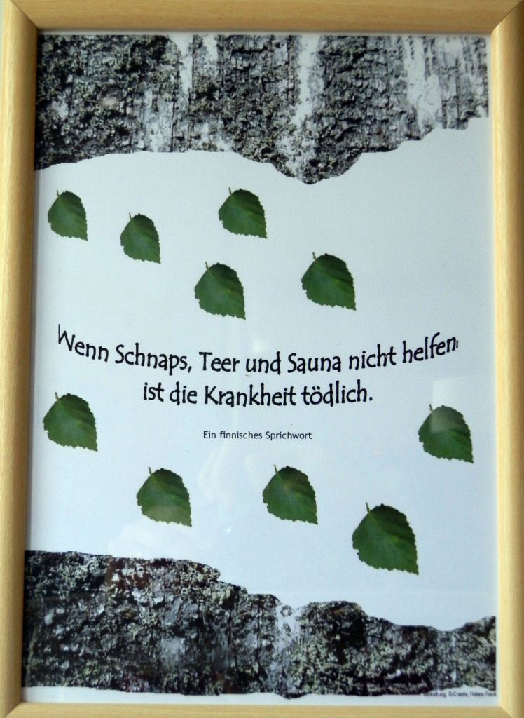 Finlax Saunaposter Teer und Sauna finnischer Saunaspruch DinA4 im schwarzem Holzrahmen Finlax Saunaposter Teer und Sauna finnischer Saunaspruch DinA4 im schwarzem Holzrahmen