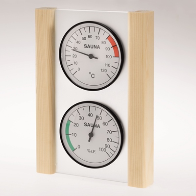 Infraworld Klimamessstation mit Glas Holzrahmen in Fichte Saunazubehör S2218 Infraworld Klimamessstation mit Glas Holzrahmen in Fichte Saunazubehör S2218