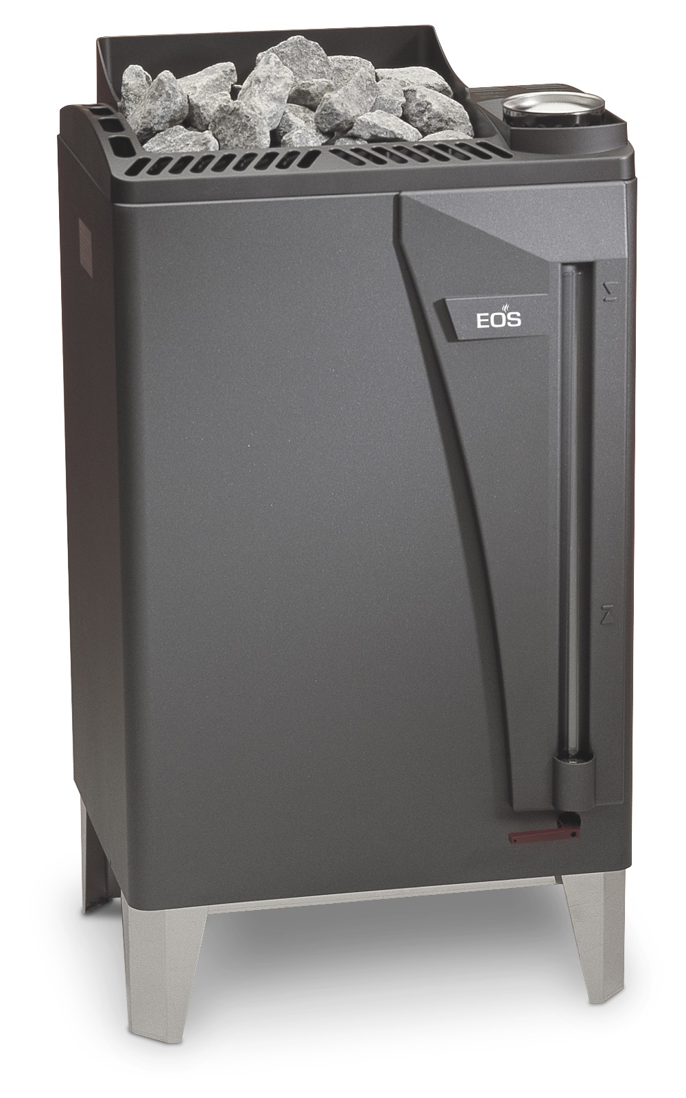 Eos Bi O Max 15 kW Saunaofen mit Verdampfer Standofen Verdampferofen Anthrazit