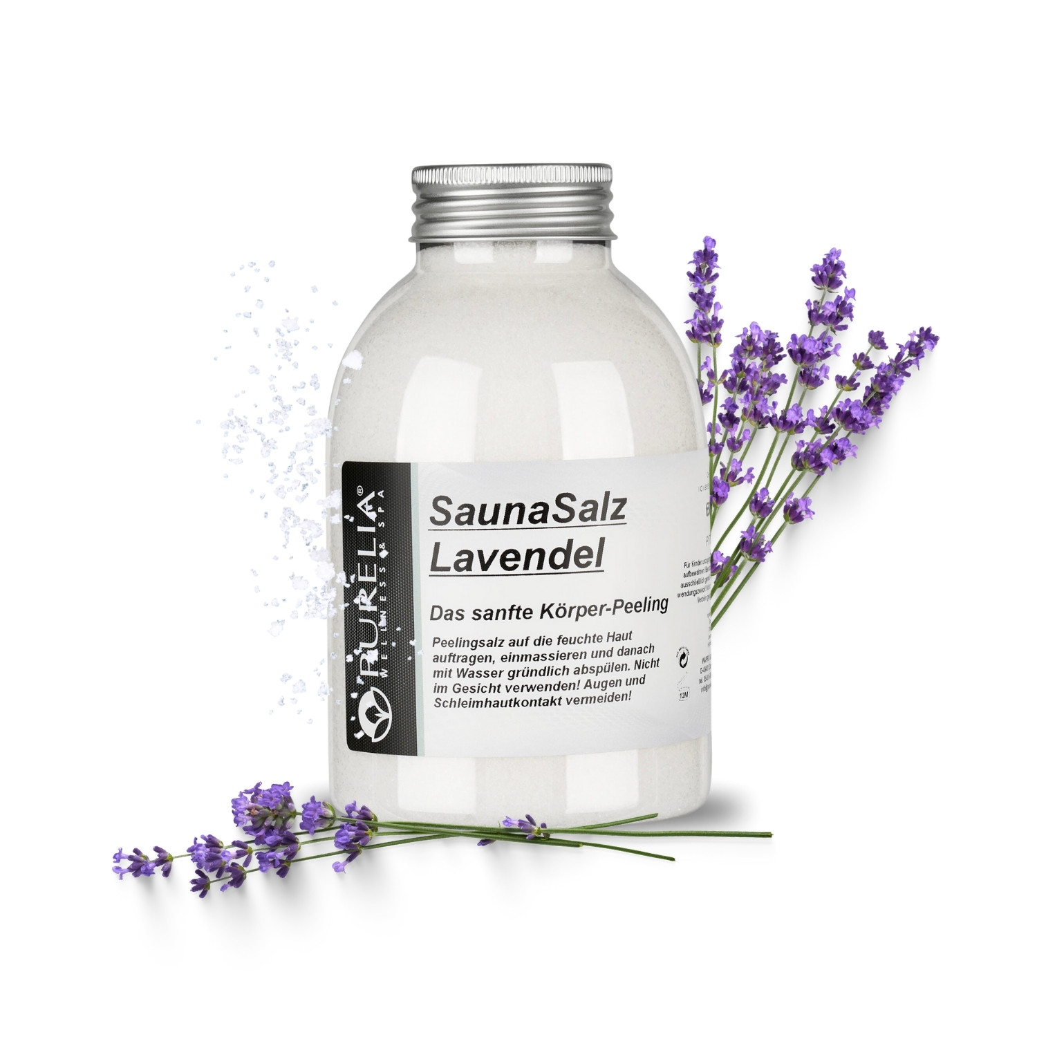 PURELIA Sauna Salz Lavendel 650g Peelingsalz Sauna Salz Peeling Körperpeeling PURELIA Sauna Salz Lavendel 650g Peelingsalz Sauna Salz Peeling Körperpeeling
