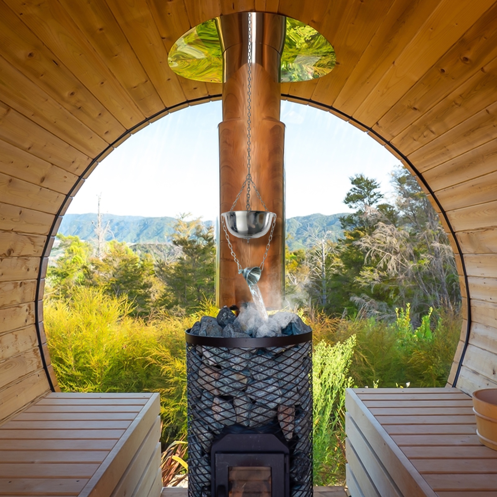 Steam Butler Maxi Automatischer Aufguss für die Sauna aus Edelstahl einstellbar