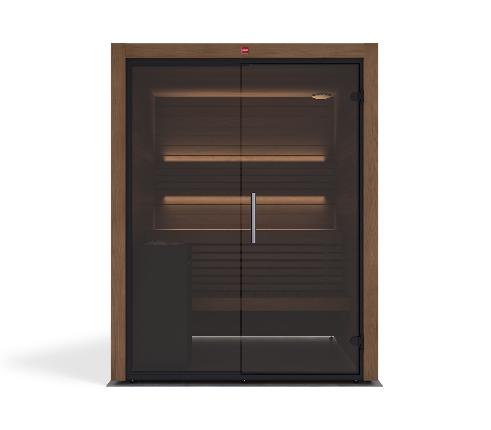 Harvia Utu Vision Medium Saunakabine Design-Sauna aus Thermo-Espe 162x163x206cm inkl. LED Beleuchtung
