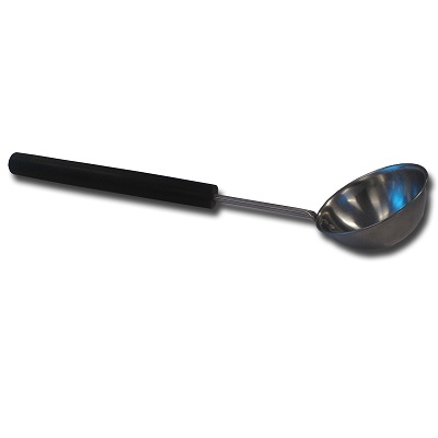 Nikkarien Saunakelle Edelstahl  Ø 45 cm schwarzer Holzgriff 10354