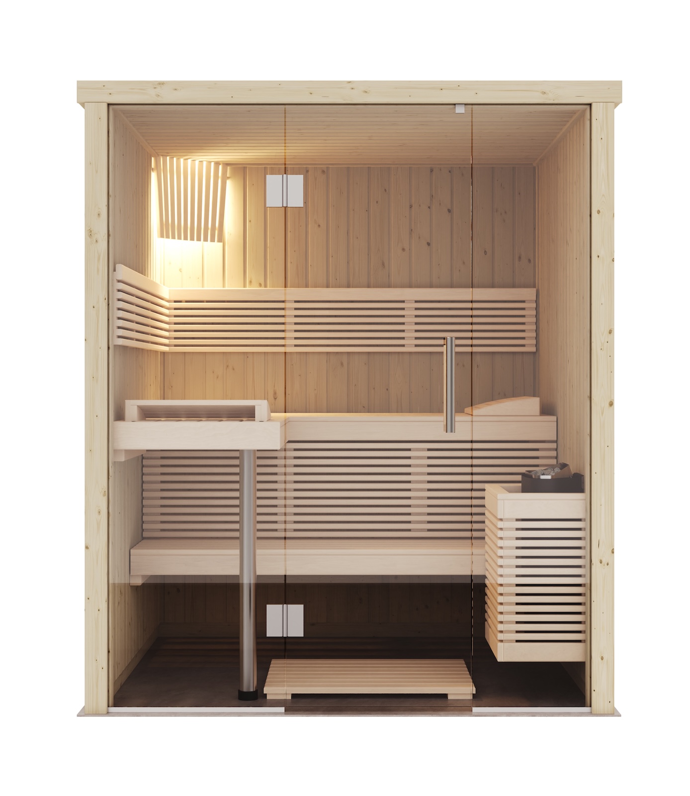 Harvia Panorama Mini Elementsauna aus Fichte Saunakabine ca. 173x159x201 cm
