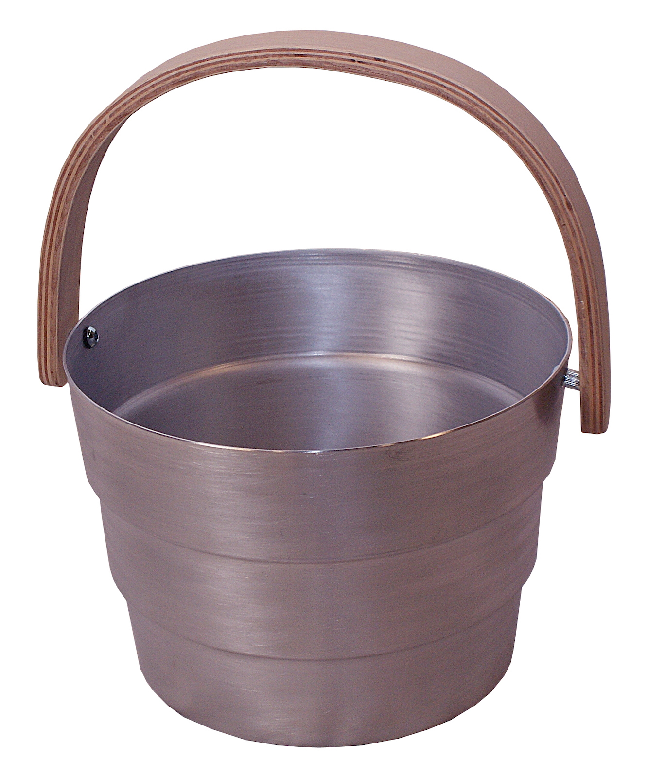 Nikkarien Sauna Aufgusseimer Pyörre 6 l aus gebürstetem Aluminium 686