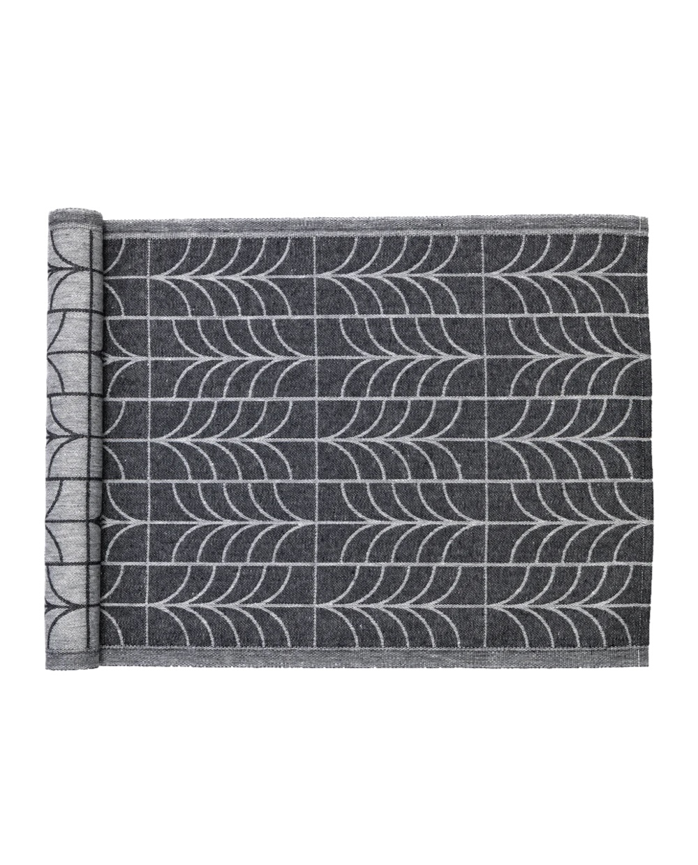 Jokipiin Humina Sauna Sitzunterlage 45 x 160 cm Sauna Seat Cover black/white