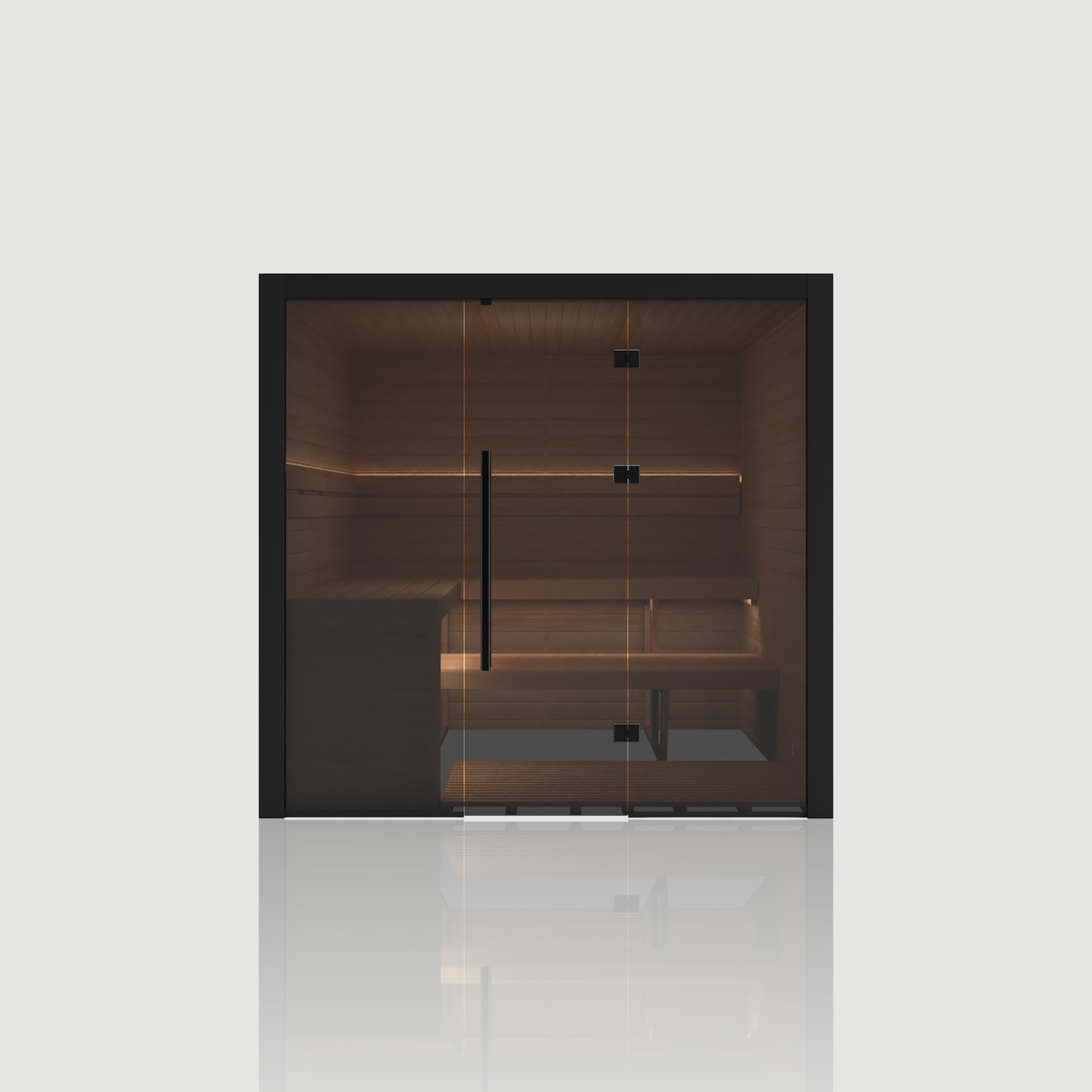 Hekla Traditional 210X Nero Sauna für 4-5 Personen Saunakabine 210x200x210 cm
