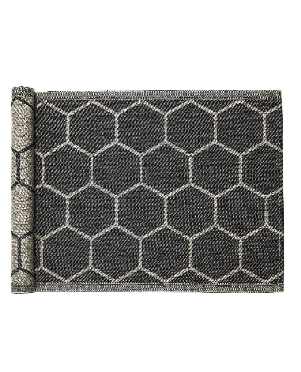 Jokipiin Laatta Sauna Sitzunterlage 45 x 160 cm Sauna Seat Cover black / natural