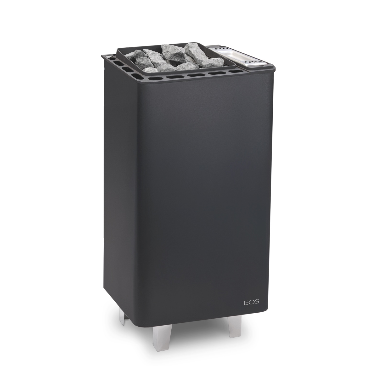 Eos Bi-O Thermat 9 kW Combi Saunaofen mit Verdampfer Standofen Anthrazit