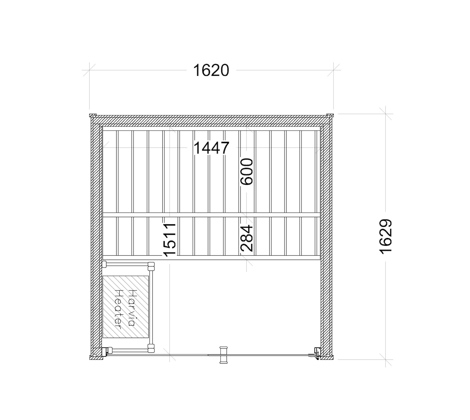 Harvia Utu Vision Medium Saunakabine Design-Sauna aus Thermo-Espe 162x163x206cm inkl. LED Beleuchtung