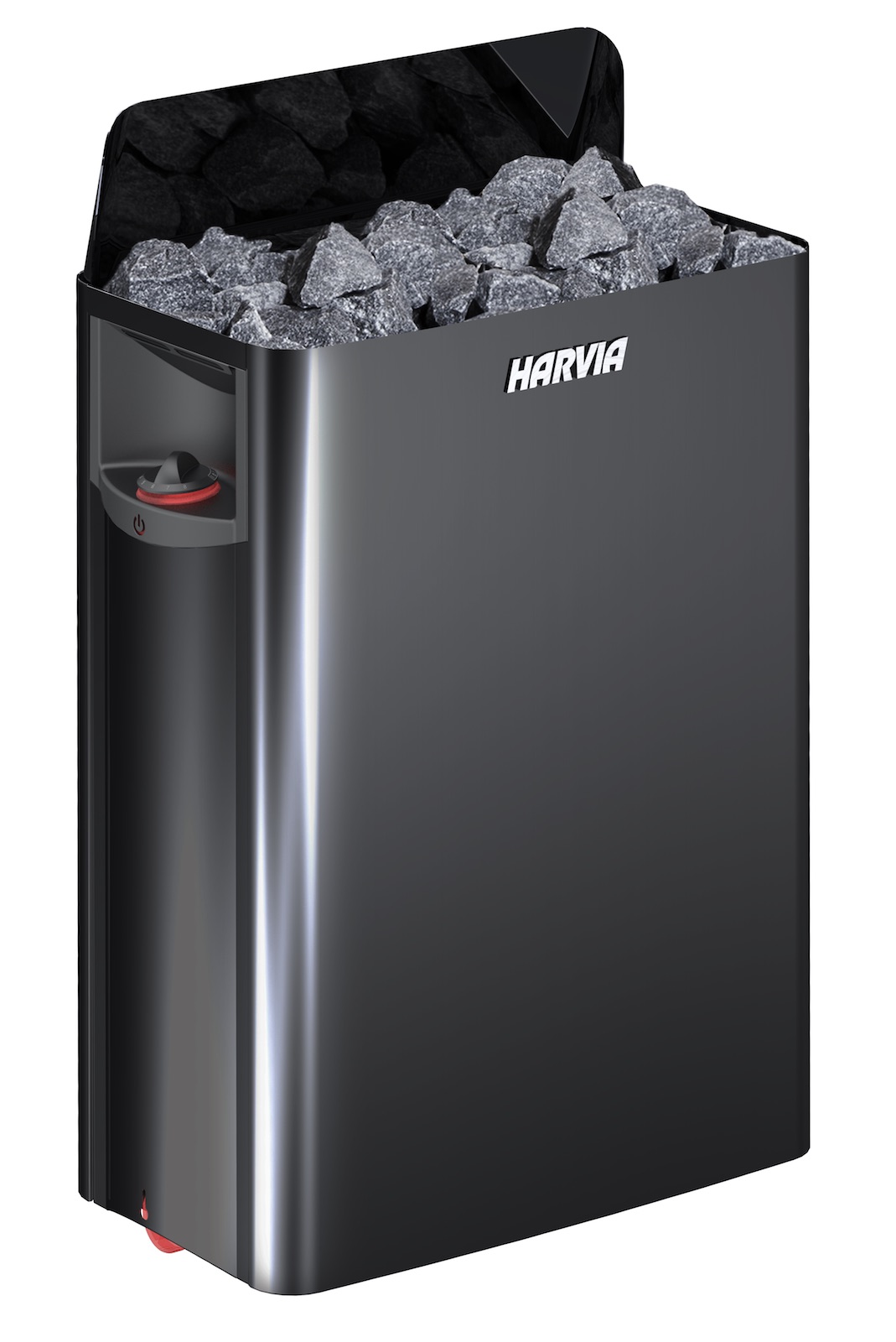 Harvia The Wall SW60 black 6,0 kW Saunaofen Elektroofen mit integrierter Steuerung schwarz