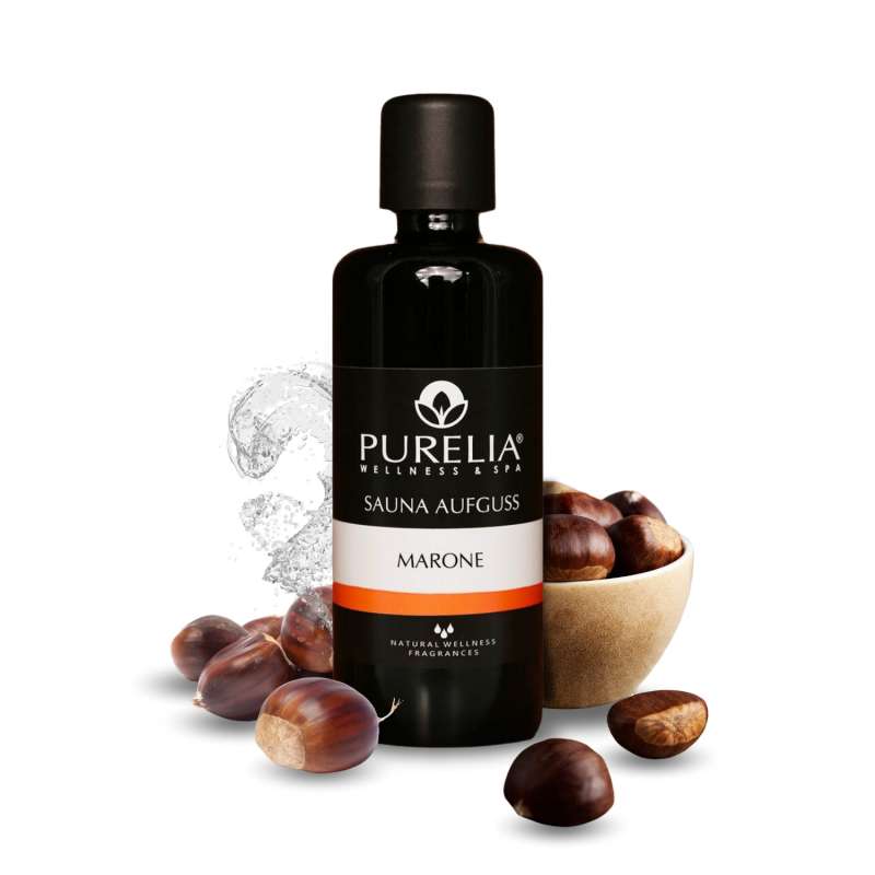 PURELIA Saunaaufguss Konzentrat Marone 100 ml natürlicher Sauna-aufguss - reine ätherische Öle