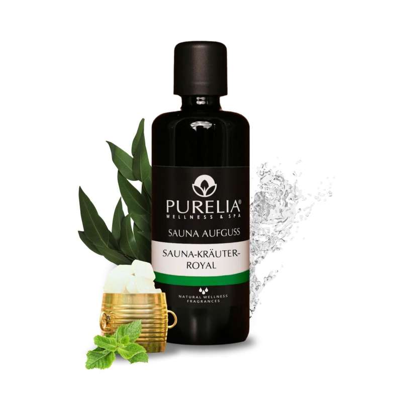 PURELIA Saunaaufguss Konzentrat Kräuter-Royal 100 ml natürlicher Sauna-aufguss - reine ätherische Öl