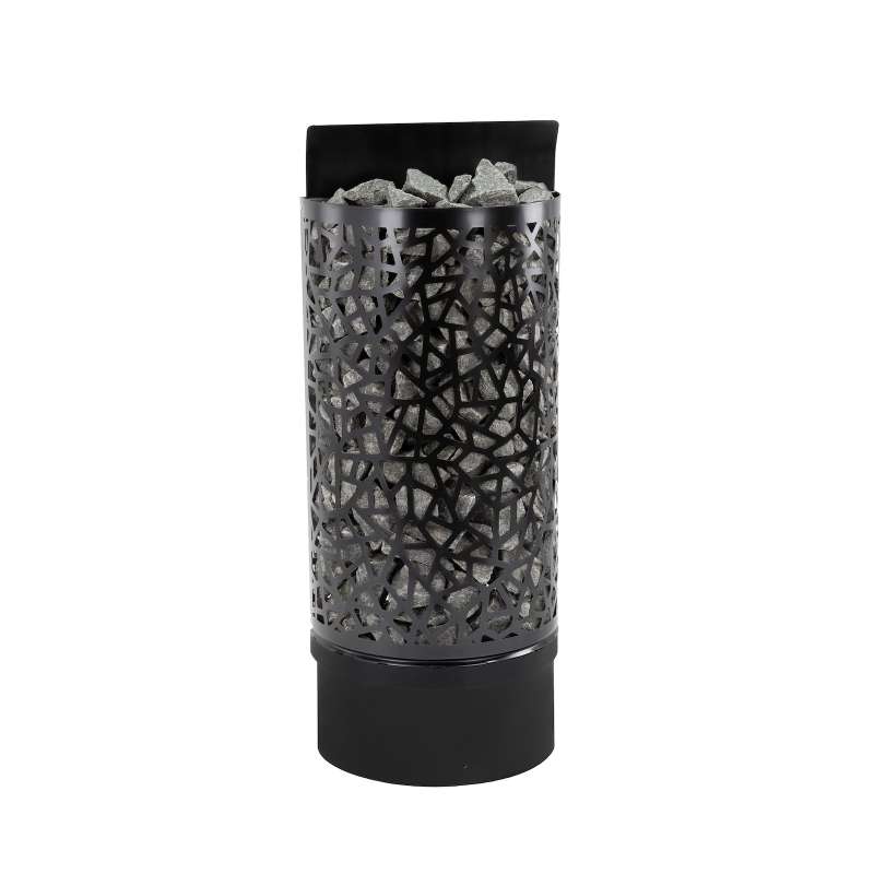 Infraworld Atlas Wall Black finnischer Saunaofen 9 kW schwarz inkl. Saunasteine