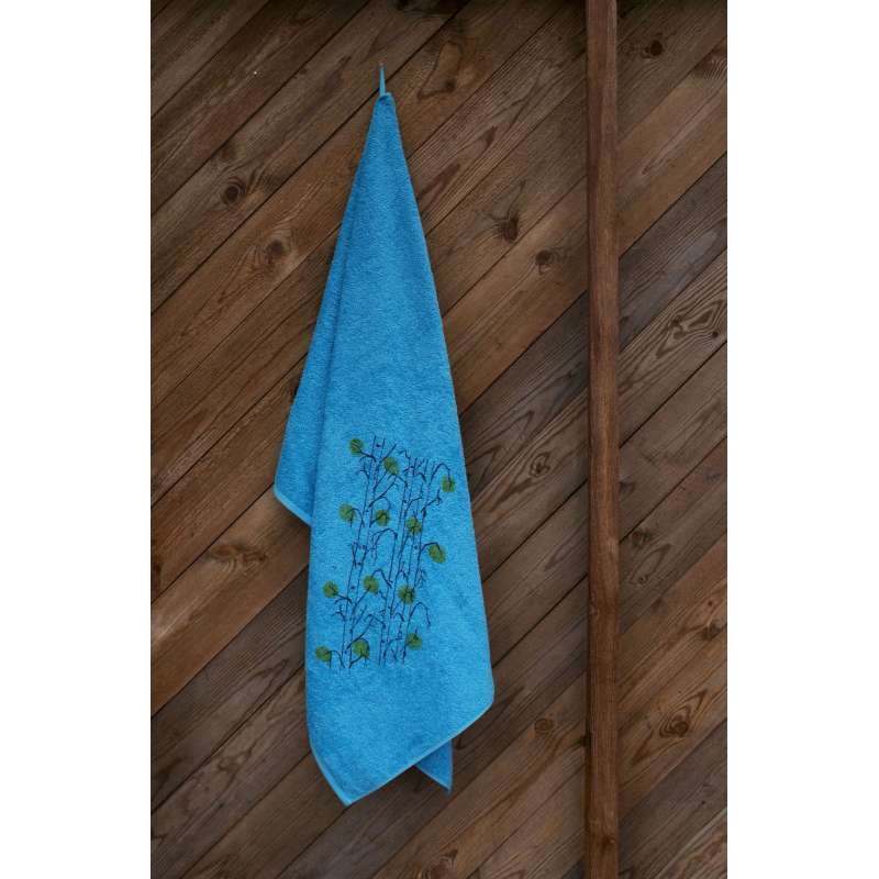 Pikkupuoti Oy Saunatuch Birke Türkis finnisches Saunahandtuch aus 100% Baumwolle 100x150cm