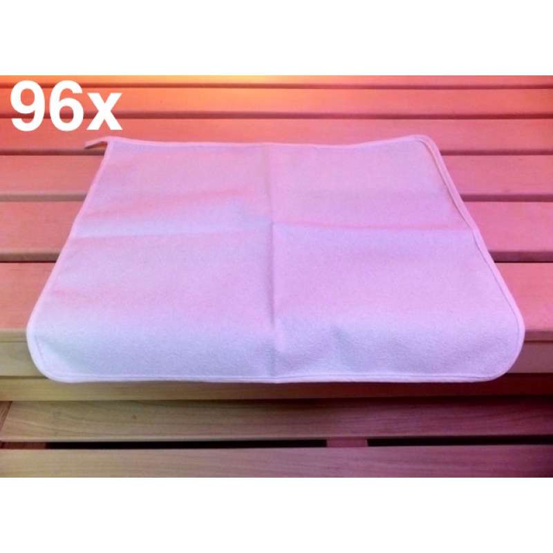 Sauna Sitztuch 96 Stck für finnische Sauna Dampfbad Wärmekabine 35x45 cm weiß