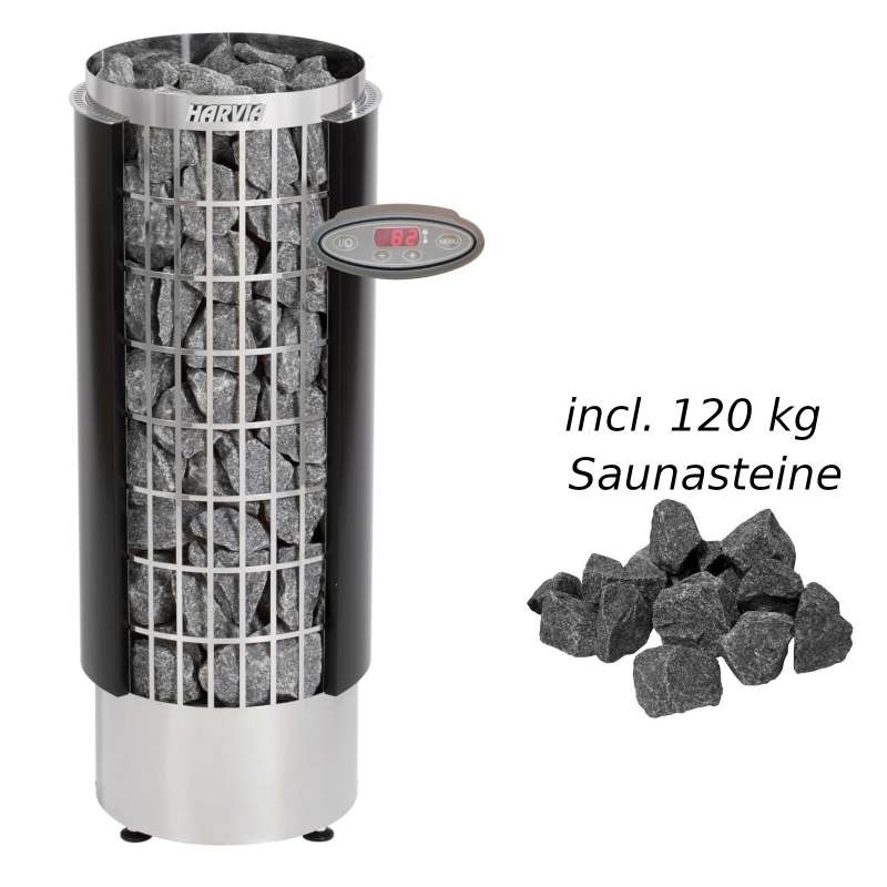 Harvia Saunaofen Cilindro HEE 10,8 kW Elektroofen PC110HEE Saunaheizgerät