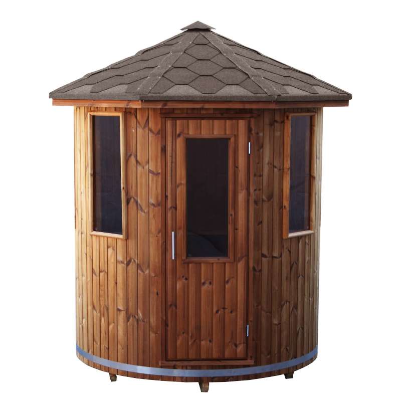 SpaDealers Saunafass BARREL SAUNA Ø 180 cm finnisches Thermoholz Saunatonne