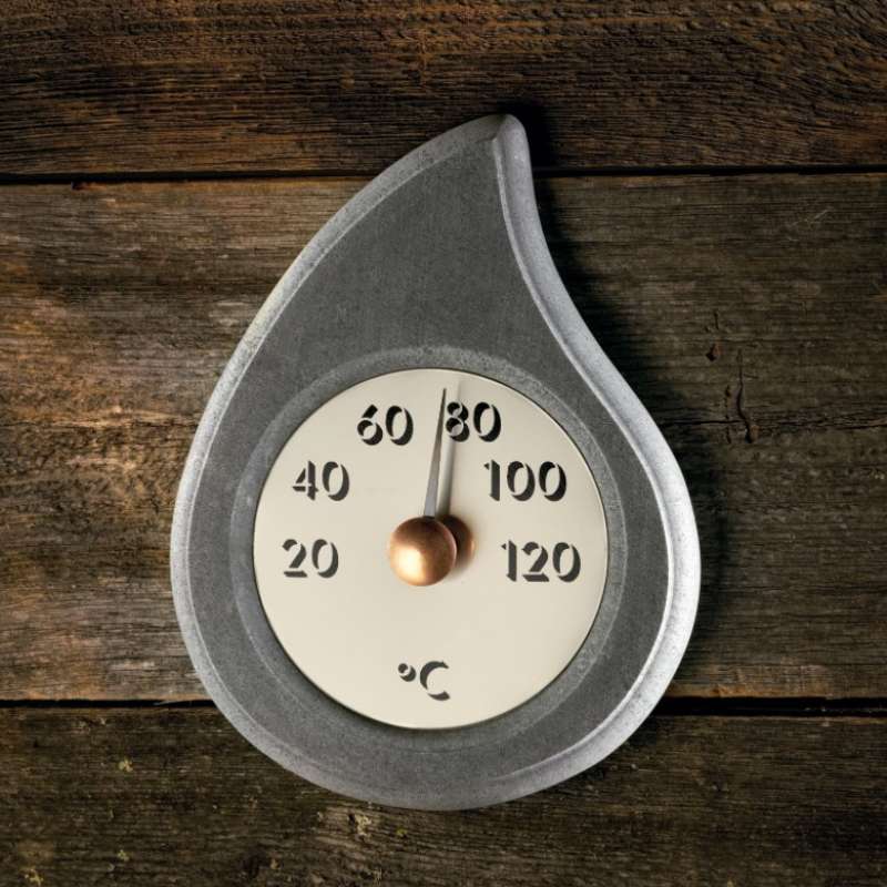 Hukka Design Pisarainen Thermometer aus Speckstein Saunathermometer Saunamessgerät