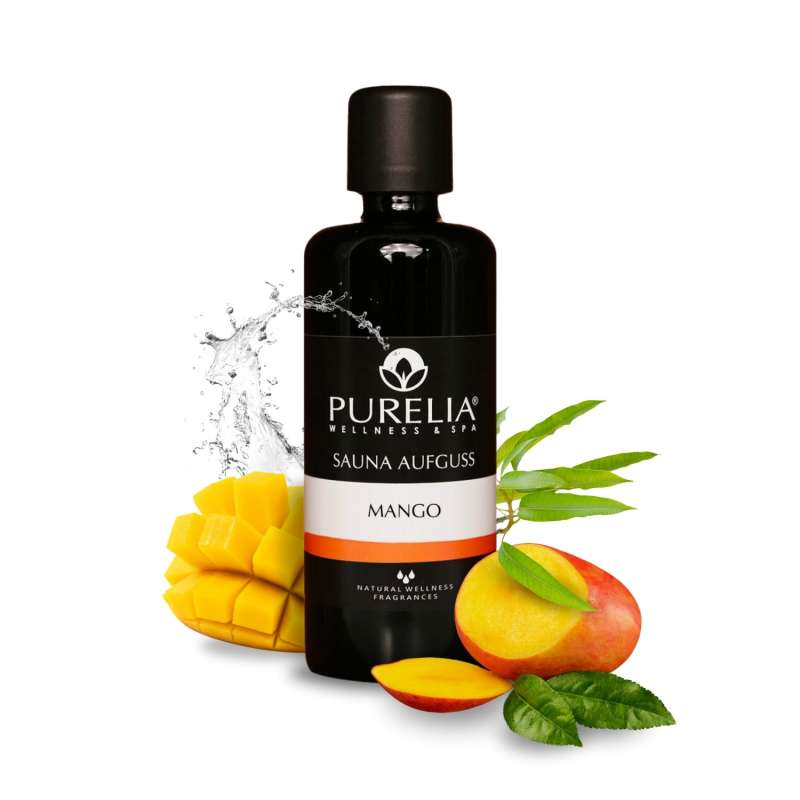 PURELIA Saunaaufguss Mango 100 ml natürlicher Sauna-aufguss - reine ätherische Öle