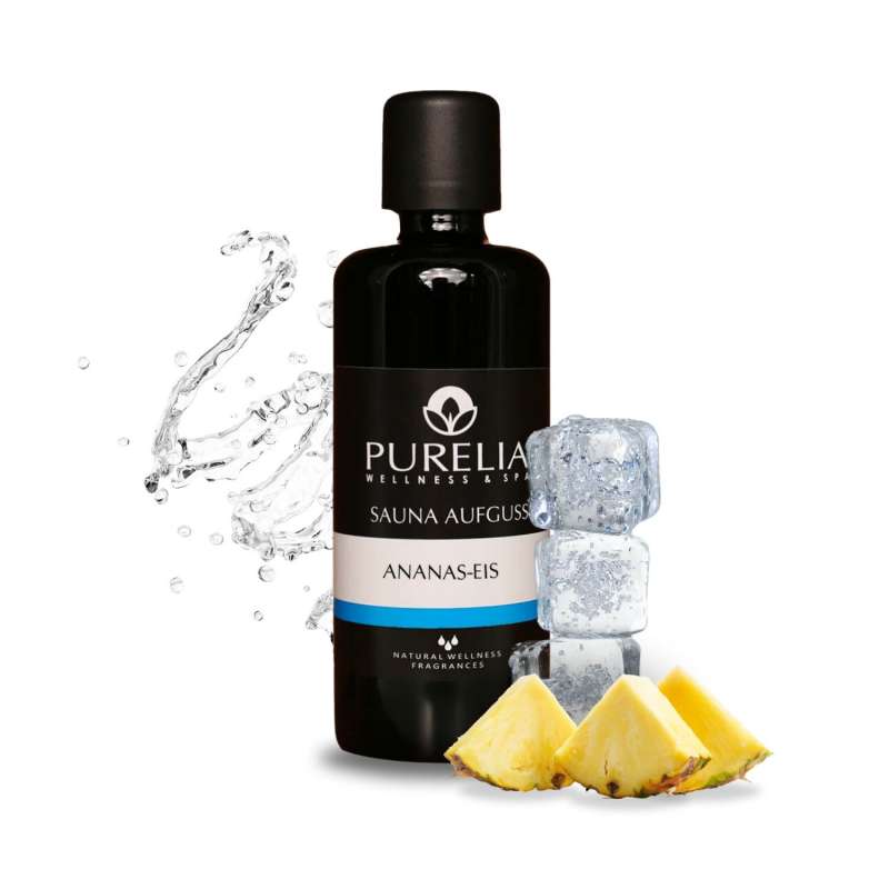PURELIA Saunaaufguss Konzentrat Ananas-Eis 100 ml natürlicher Sauna-aufguss - reine ätherische Öle