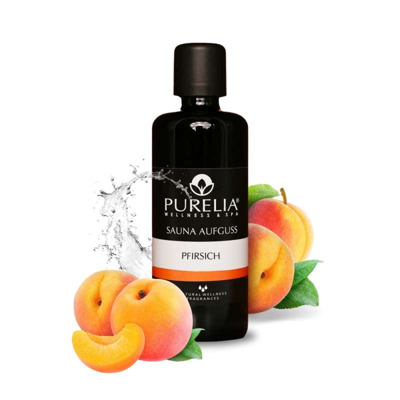 PURELIA Saunaaufguss Konzentrat Pfirsich 100 ml natürlicher Sauna-aufguss - reine ätherische Öle