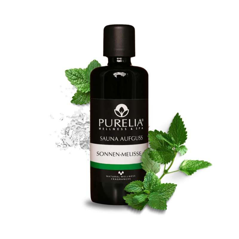 PURELIA Saunaaufguss Konzentrat Sonnenmelisse 100 ml natürlicher Sauna-aufguss - reine ätherische Öl