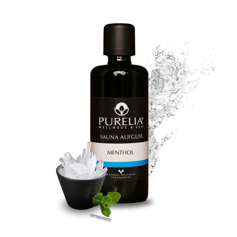 PURELIA Saunaaufguss Konzentrat Menthol 100 ml natürlicher Sauna-aufguss - reine ätherische Öle