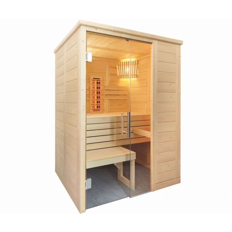 Sentiotec Alaska Mini Infra+ Massivsauna Saunakabine Inkl. Vollspektrumstrahler