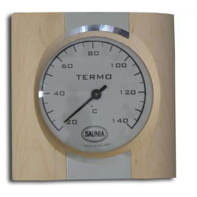 Nikkarien Sauna Thermometer bis 140 °C Rahmen aus Roterle