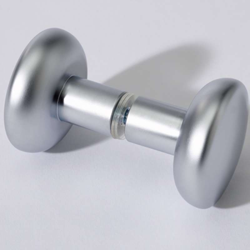 Infraworld Türknopf 2er Set Aluminium Zink für Saunatüren 2 Stück ∅ 45 mm