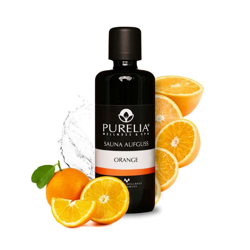 PURELIA Saunaaufguss Konzentrat Orange 100 ml natürlicher Sauna-aufguss - reine ätherische Öle