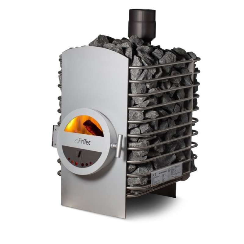 FinTec LORA Robust 14,6 kW Holz-Saunaofen holzbefeuerter Saunaofen mit BImSchV 2