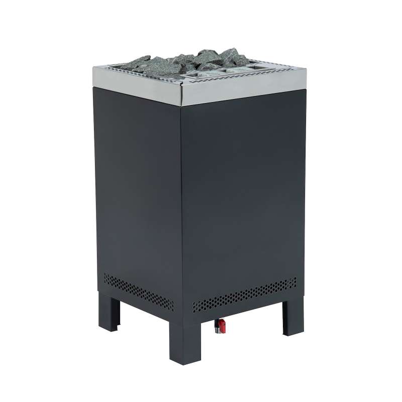 Infraworld Sparta Floor Combi Verdampferofen 9 kW schwarz inkl. Saunasteine