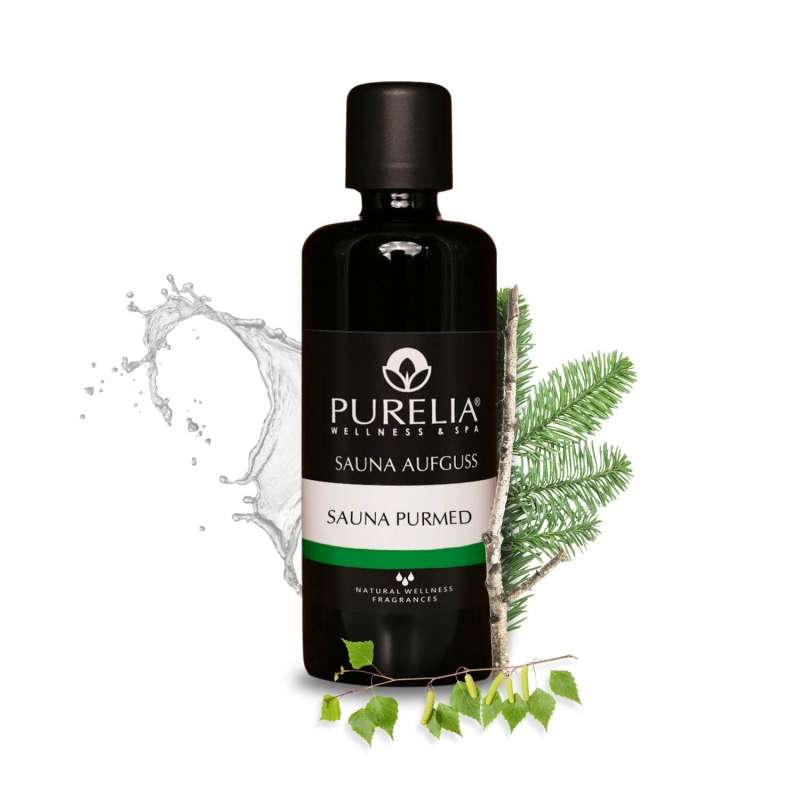 PURELIA Saunaaufguss Konzentrat Sauna PurMed 100 ml natürlicher Sauna-aufguss - reine ätherische Öle