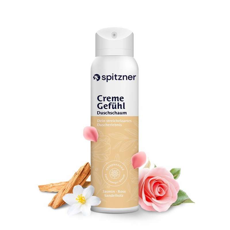 Spitzner Duschschaum Creme Gefühl 150 ml Entspannende Wellness-Dusche sanft und 100% vegan