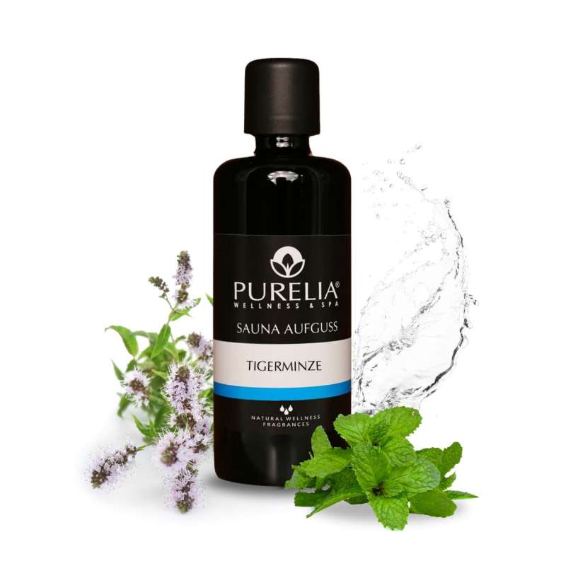 PURELIA Saunaaufguss Konzentrat Tigerminze 100 ml natürlicher Sauna-aufguss - reine ätherische Öle