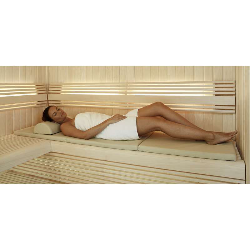 Infraworld Sauna Bankauflage mit antibakteriellem Bezug 195x55x4cm Auflage für Saunabank