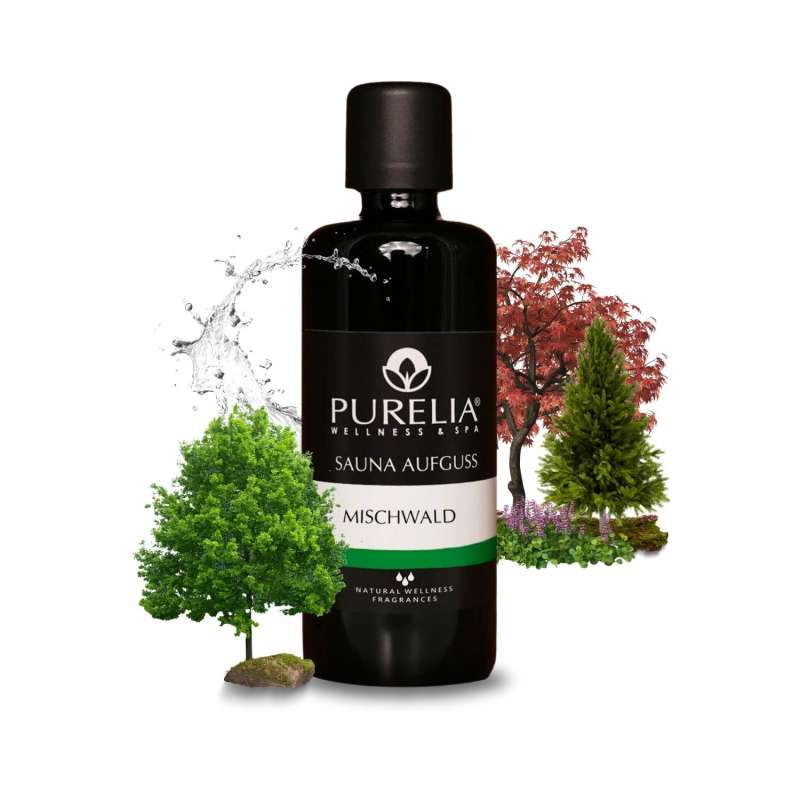 PURELIA Saunaaufguss Konzentrat Mischwald 100 ml natürlicher Sauna-aufguss - reine ätherische Öle