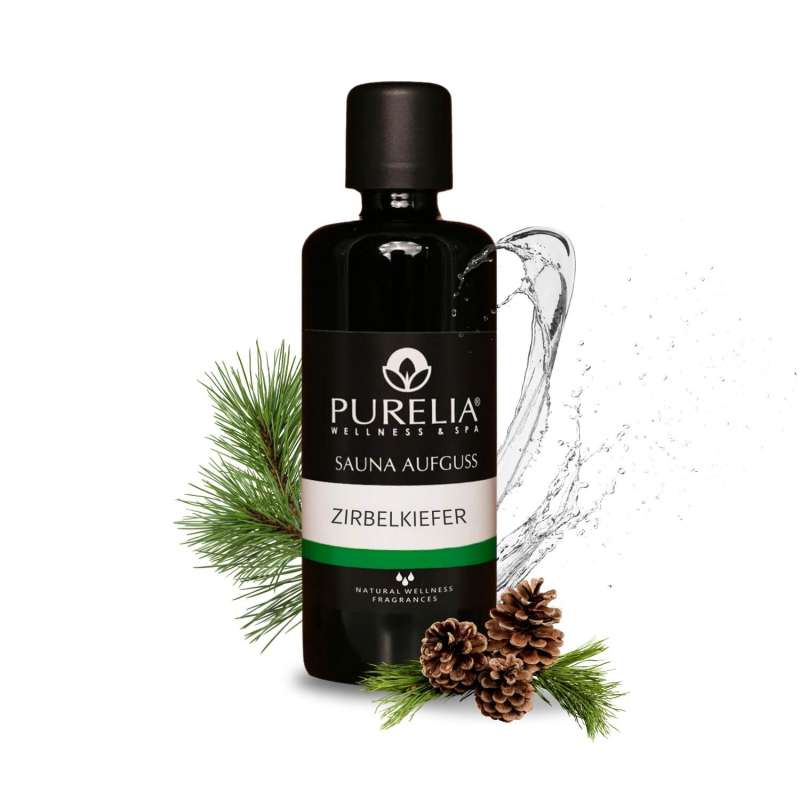 PURELIA Saunaaufguss Konzentrat Zirbelkiefer 100 ml natürlicher Sauna-aufguss - reine ätherische Öle