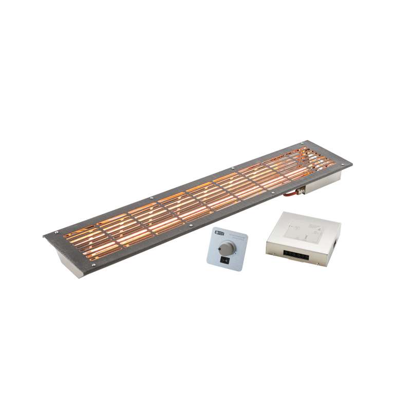 Infraworld VITALlight-IPX4 Infrarotstrahler-Set 500W Ecke anthrazit mit Steuerung silber