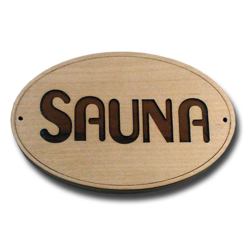 Nikkarien Sauna Türschild aus wärmebehandelter Kiefer 425K