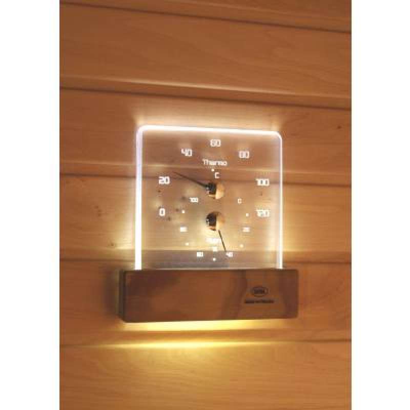 Nikkarien Sauna LED ThermoHygrometer - EEK: A+ Spektrum A++ bis E - Polycarbonat